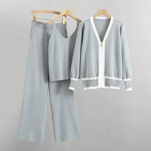 Abby - Women's Three-Piece Knit Lounge Set