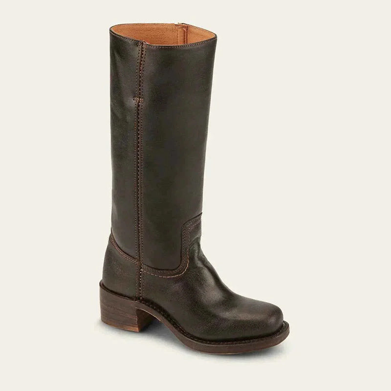 Alice - Women's Block Heel Tall Leather Boots