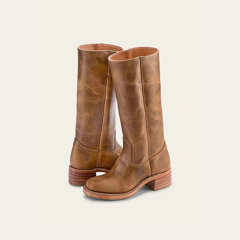 Alice - Women's Block Heel Tall Leather Boots