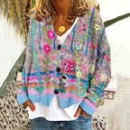 Allison - Women's Bohemian Floral Knit Cardigan