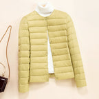 Amelia - Women's Collarless Lightweight Down Jacket