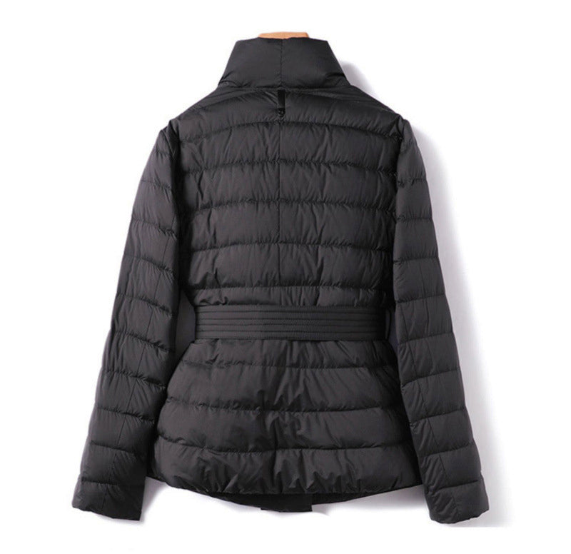 Amira - Women's Wrap Style Belted Down Jacket