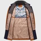 Andres - Men's Stand Collar Button Wool Blend Coat