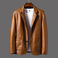 Archer - Men's Faux Leather Blazer Jacket