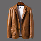Archer - Men's Faux Leather Blazer Jacket
