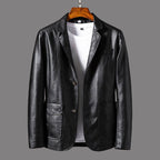 Archer - Men's Faux Leather Blazer Jacket