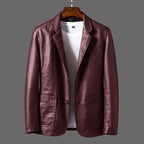 Archer - Men's Faux Leather Blazer Jacket