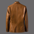 Archer - Men's Faux Leather Blazer Jacket
