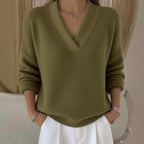 Ariel - Women's V-Neck Loose Comfy Sweater
