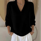 Ariel - Women's V-Neck Loose Comfy Sweater