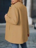 Ariella - Women's Single-Breasted Stand Collar Coat
