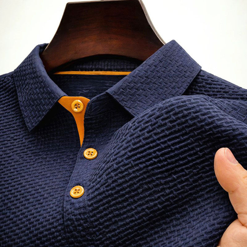 Arjay - Men's Stone Textured Polo Shirt