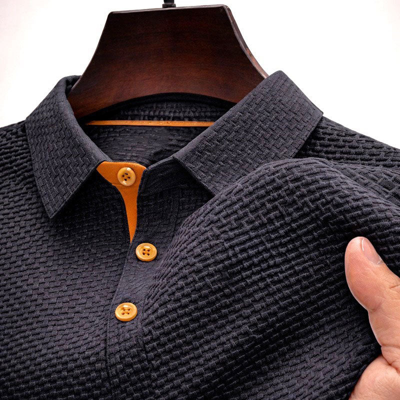 Arjay - Men's Stone Textured Polo Shirt