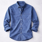 Aron - Men's Classic Cotton Long Sleeve Button-Up Shirt