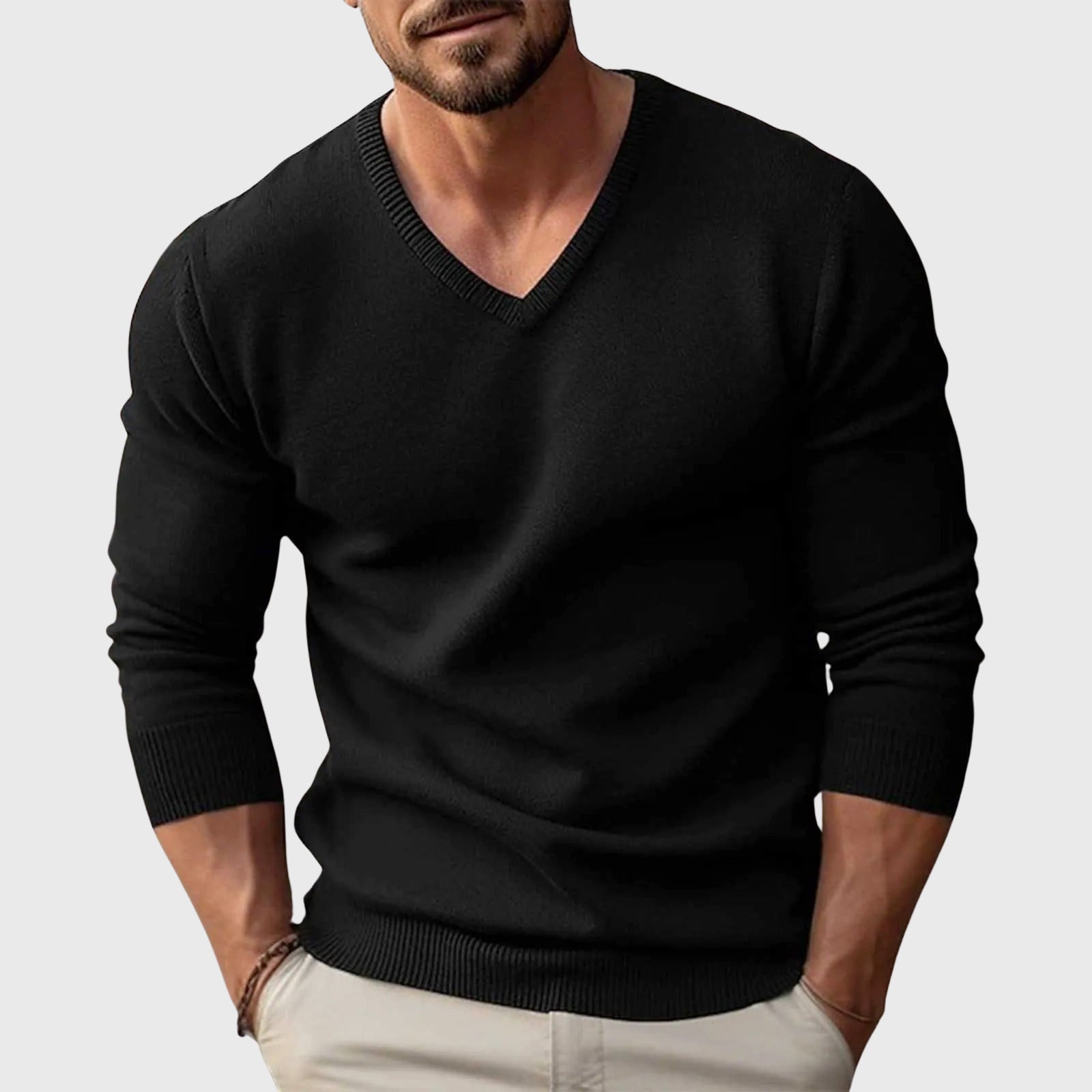 Arthur - Men's Casual V-Neck Sweater