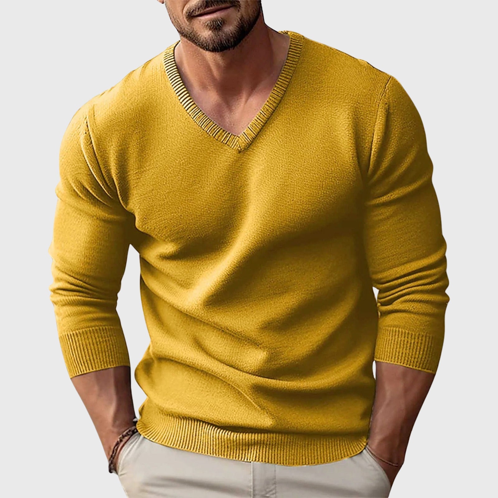 Arthur - Men's Casual V-Neck Sweater