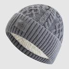Finnegan - Unisex Cable-Knit Beanie with Fleece Lining