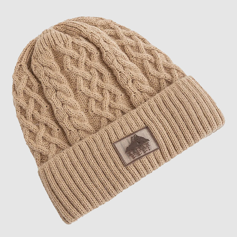 Finnegan - Unisex Cable-Knit Beanie with Fleece Lining