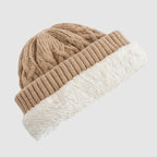 Finnegan - Unisex Cable-Knit Beanie with Fleece Lining
