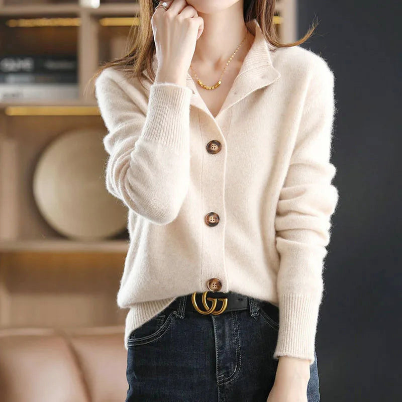 Aubrey - Women's Casual Buttoned Knit Cardigan