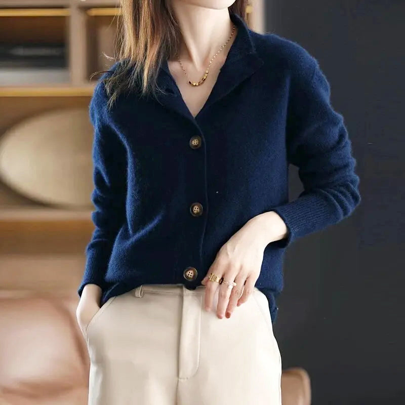 Aubrey - Women's Casual Buttoned Knit Cardigan