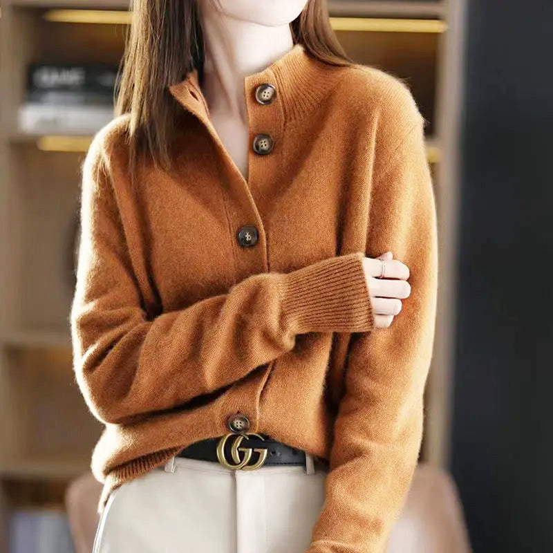 Aubrey - Women's Casual Buttoned Knit Cardigan