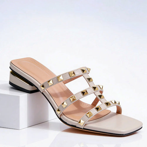Bea - Women's Studded Strap Block Heel Sandals