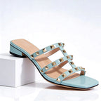 Bea - Women's Studded Strap Block Heel Sandals