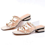 Bea - Women's Studded Strap Block Heel Sandals