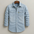 Beckham - Men's Casual Denim Button-Down Shirt