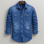 Beckham - Men's Casual Denim Button-Down Shirt