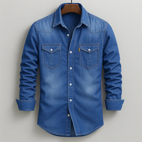 Beckham - Men's Casual Denim Button-Down Shirt