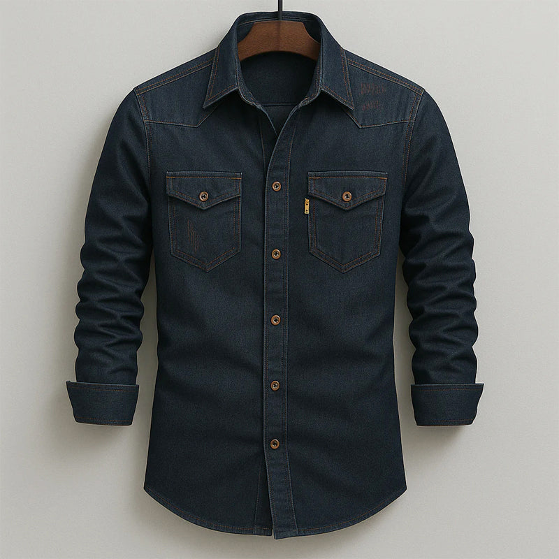 Beckham - Men's Casual Denim Button-Down Shirt