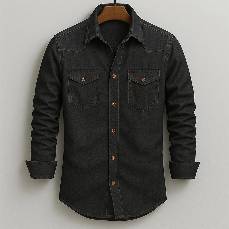 Beckham - Men's Casual Denim Button-Down Shirt