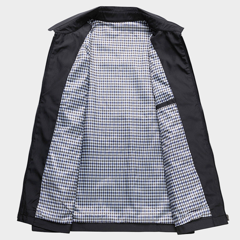 Brandon - Men's Zip-Up Stand Collar Casual Jacket