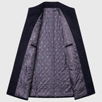Brayden - Men's Tailored Wool Blend Coat with Notch Lapel
