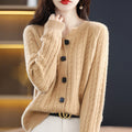 Brianna - Women's Casual Fitted Cable Knit Cardigan