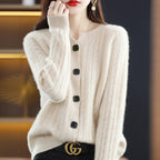 Brianna - Women's Casual Fitted Cable Knit Cardigan