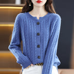 Brianna - Women's Casual Fitted Cable Knit Cardigan