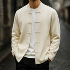 Caleb - Men's Cashmere Mandarin Collar Cardigan