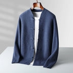 Caleb - Men's Cashmere Mandarin Collar Cardigan