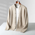 Caleb - Men's Cashmere Mandarin Collar Cardigan