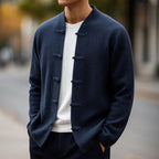 Caleb - Men's Cashmere Mandarin Collar Cardigan