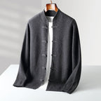 Caleb - Men's Cashmere Mandarin Collar Cardigan