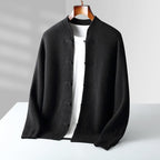 Caleb - Men's Cashmere Mandarin Collar Cardigan