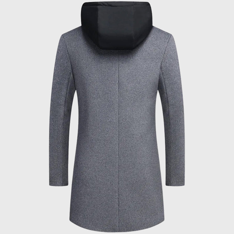 Calvin - Men's Casual Hooded Overcoat