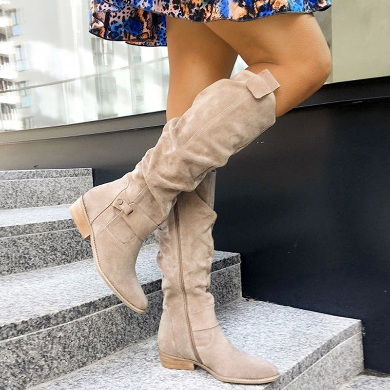 Carmen - Women's Slouchy Suede Knee-High Boots