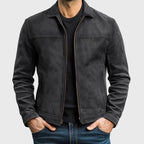 Carter - Men's Vintage Distressed Leather Jacket