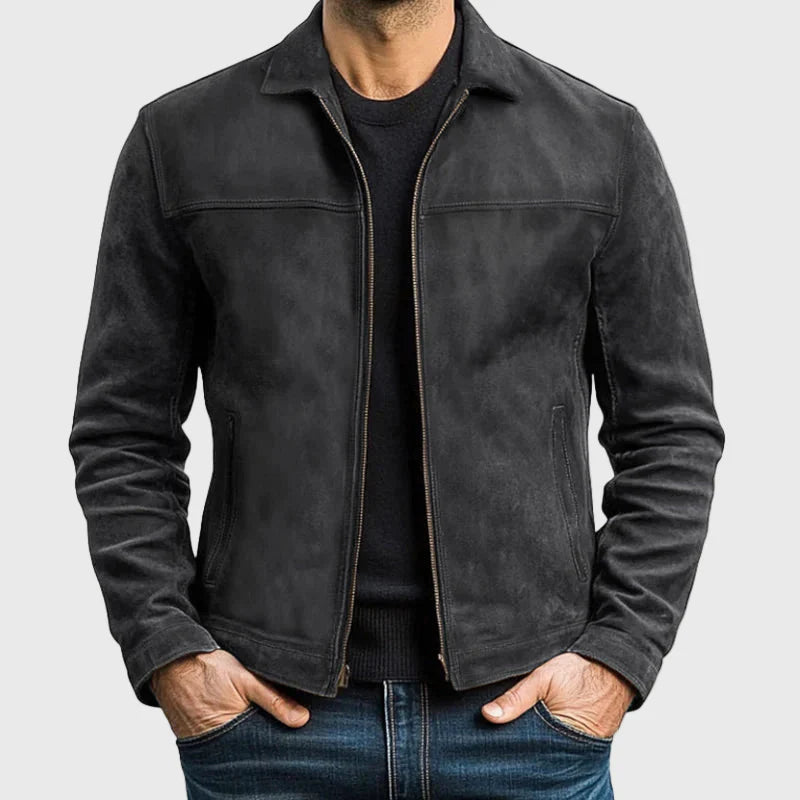 Carter - Men's Vintage Distressed Leather Jacket