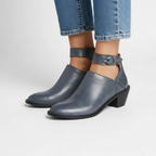 Celine - Women's Cutout Ankle Strap Block Heel Boots